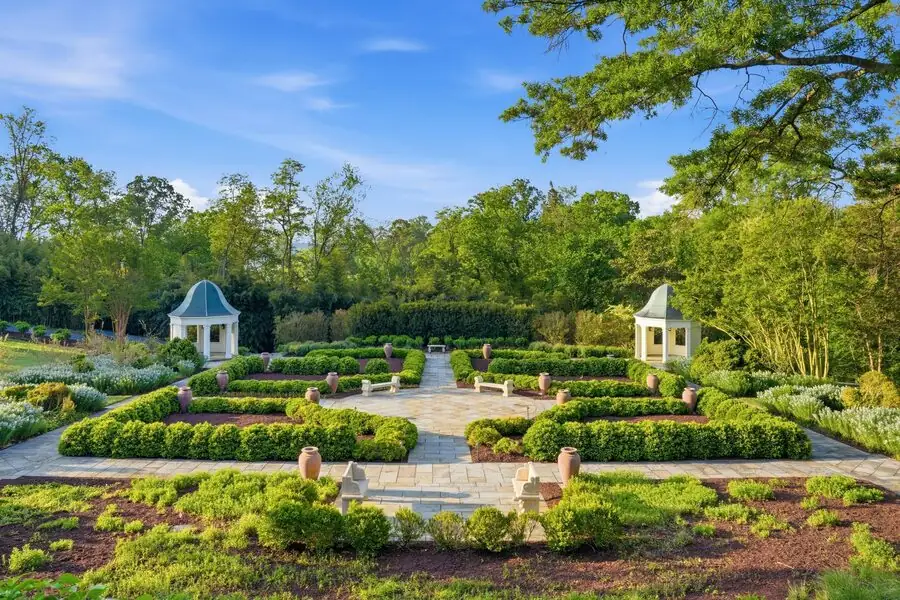 Walking the parterre gardens at ground level