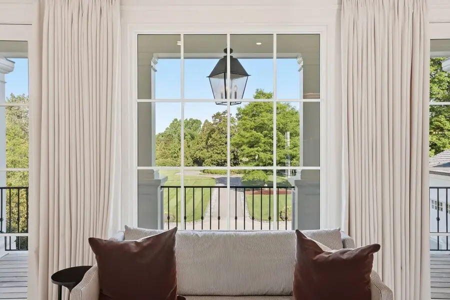 Window-seat nook with lantern